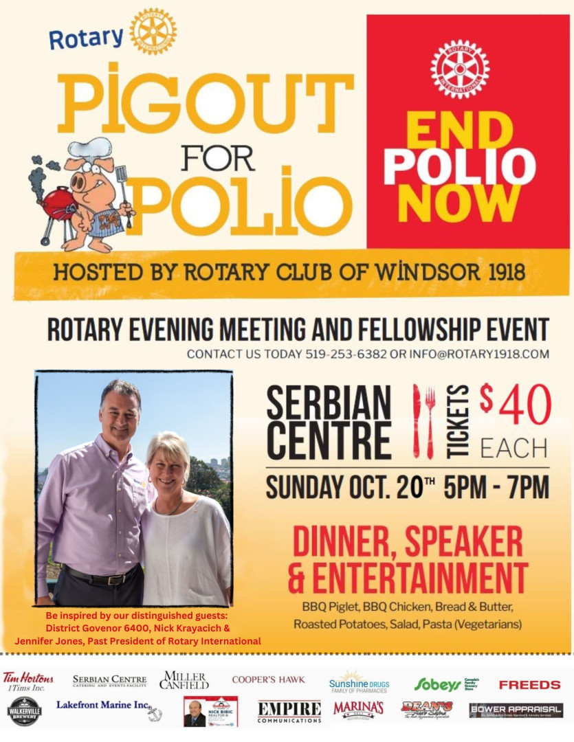 Pig out for Polio on October 20th